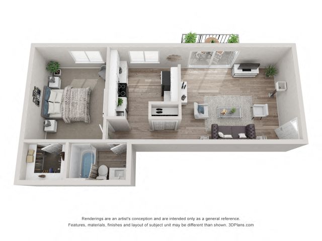 Sycamore Floor Plan - Eagle Creek Apartments
